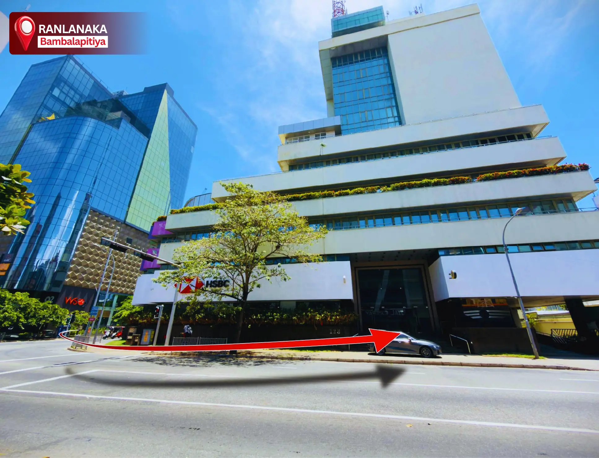 Front view of RanLanka Bambalapitiya head office